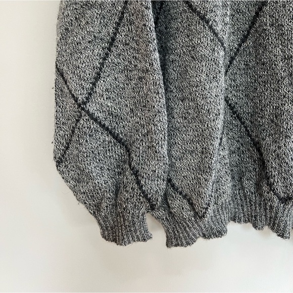 Britches of Georgetowne 100% Alpaca Wool Crewneck Sweater, Gray, XL - Picture 3 of 7